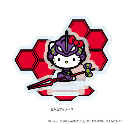 『エヴァンゲリオン×サンリオキャラクターズ』アクリルスタンドプレート06/初号機×ハローキティ(コラボイラスト)