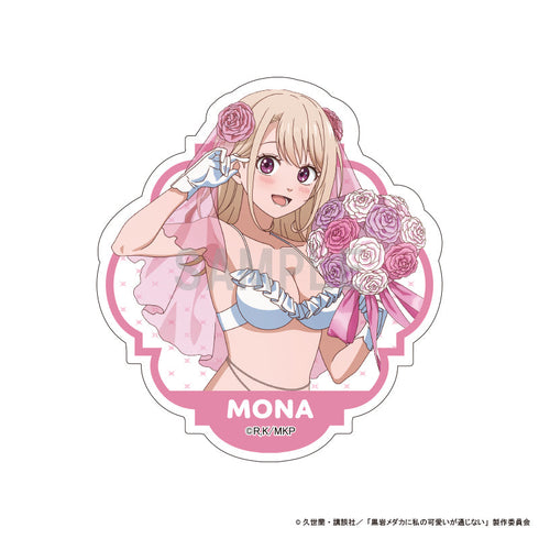 『黒岩メダカに私の可愛いが通じない』アクリルマグネット 川井モナ 水着ウエディングver