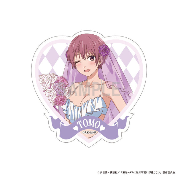 『黒岩メダカに私の可愛いが通じない』ダイカットステッカー 難波朋 水着ウエディングver