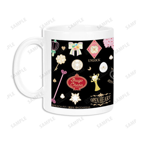 『しゅごキャラ!』モチーフ柄 マグカップ ブラック【202601再販】