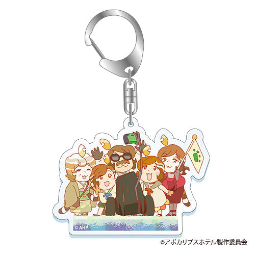 『アポカリプスホテル』アクリルキーホルダー タヌキ一家&環境チェックロボ