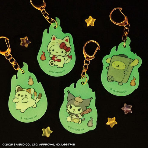 『サンリオキャラクターズ』【食玩】どろろん夜光 アクリルキーホルダー【BOX】