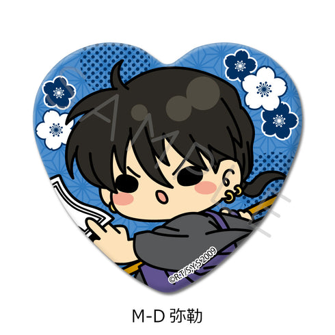 『犬夜叉』ハート型缶バッジ M-D 弥勒