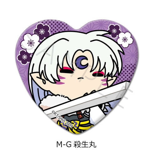 『犬夜叉』ハート型缶バッジ M-G 殺生丸