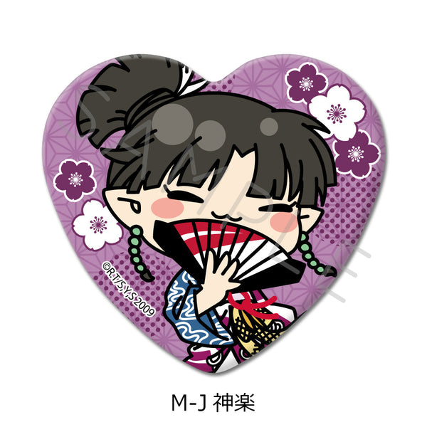 『犬夜叉』ハート型缶バッジ M-J 神楽