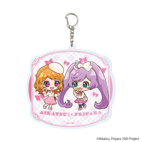 『アイカツ!×プリパラ THE MOVIE -出会いのキセキ!-』デカアクリルキーホルダー01/あかり&らぁら(ミニキャライラスト)