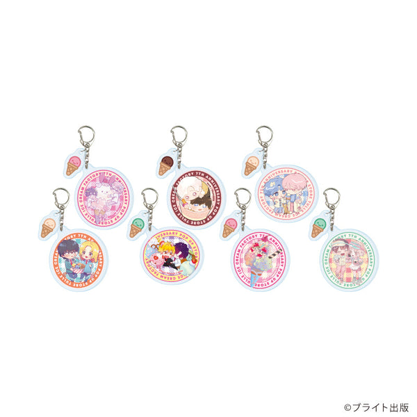 『Tulle Ice Cream Factory -7th Anniversary-』パーツ付きアクリルキーホルダー02/コンプリートセット(全7種)(描き下ろしイラスト)