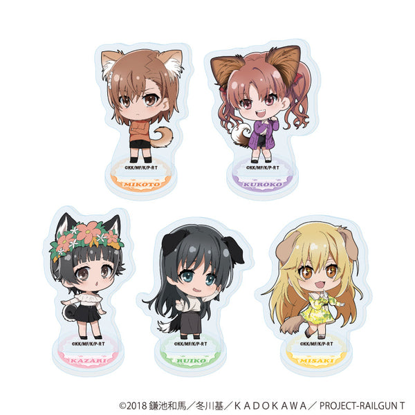 『とある科学の超電磁砲T』アクリルぷちスタンド09/犬ver. コンプリートセット(全5種)(ミニキャライラスト)