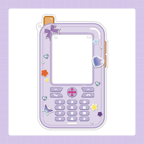 『推し活グッズ』アクリルカードホルダー(ガラケー) 3 パープル