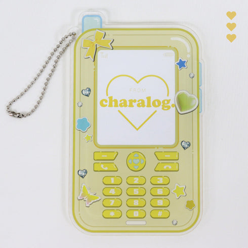 『推し活グッズ』アクリルカードホルダー(ガラケー) 7 イエロー