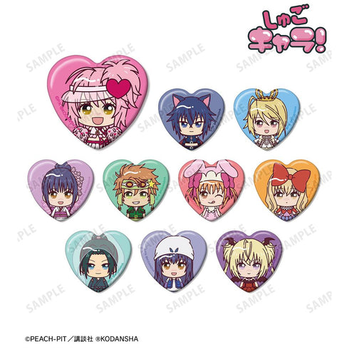 『しゅごキャラ!』トレーディング ちょこんと! ハート型缶バッジ(単位/BOX)【202601再販】