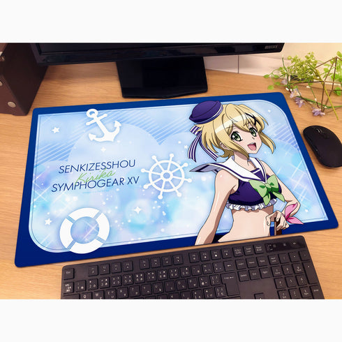 『戦姫絶唱シンフォギアXV』描き下ろしラバーマット(切歌/マリンセーラー水着)