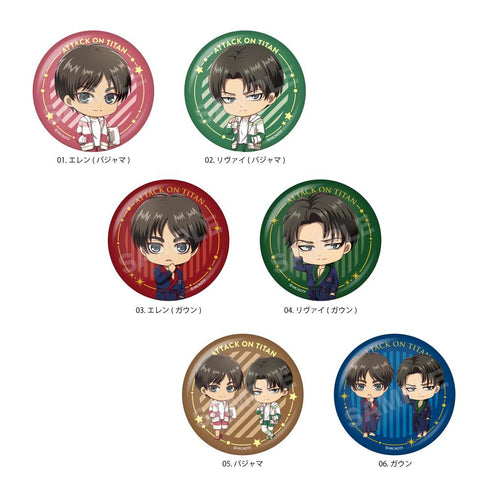 《進擊的巨人》居家服版 罐裝徽章 /01 BOXB(全6種)【202602再販】