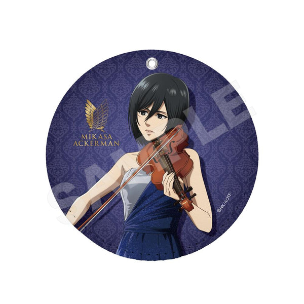 『進撃の巨人』四重奏ver. レザーコースターキーホルダー /02 ミカサ