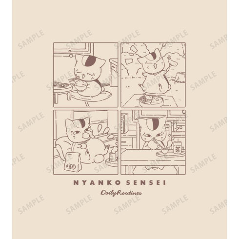 『夏目友人帳』描き下ろしイラスト ニャンコ先生の1日ver. BIGジップトートバッグ【202602再販】