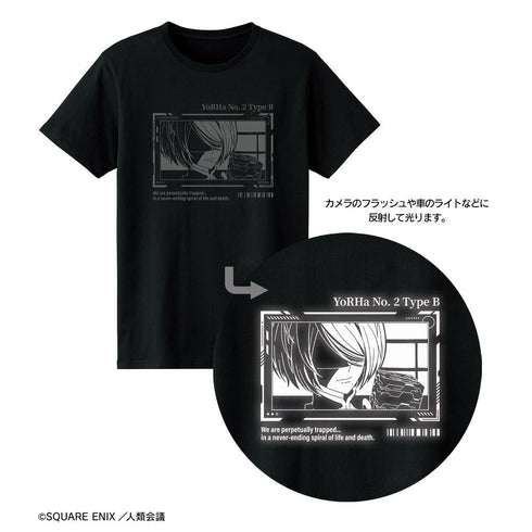 『NieR:Automata Ver1.1a』2B リフレクタープリントTシャツレディース【202602再販】