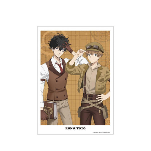 『鴨乃橋隆的禁斷推理』全新繪製 鴨乃橋隆&一色都々丸 蒸汽龐克版 A3霧面加工海報【202601再販】