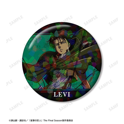 『進撃の巨人』リヴァイ ホログラム缶バッジ2個セット【202601再販】
