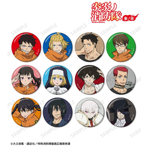 『炎炎ノ消防隊 参ノ章』トレーディンググリッター缶バッジ(単位/BOX)
