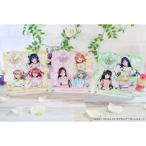 『ラブライブ!サンシャイン!!』描き下ろし アクリル置時計 【2年生】 アニマル衣装
