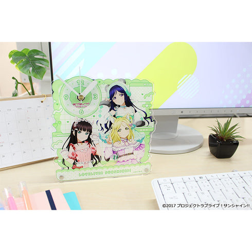 『ラブライブ!サンシャイン!!』描き下ろし アクリル置時計 【3年生】 アニマル衣装