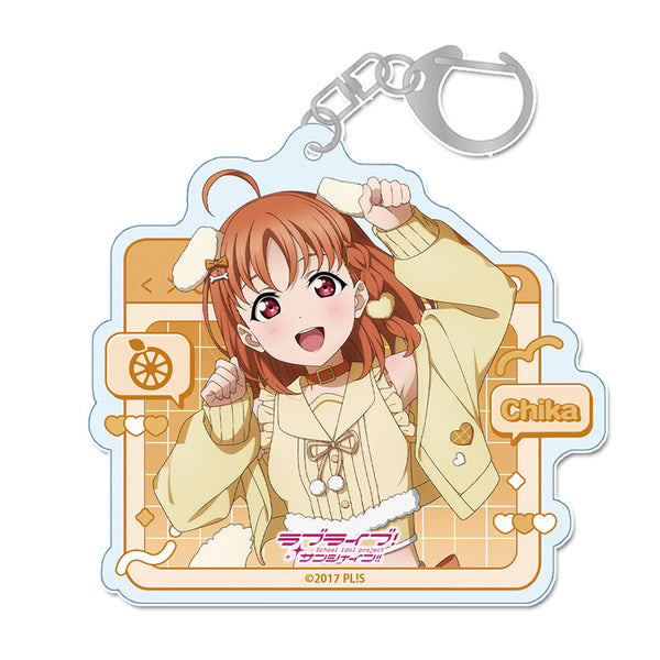 『ラブライブ!サンシャイン!!』描き下ろし アクリルキーホルダー 【高海 千歌】 アニマル衣装