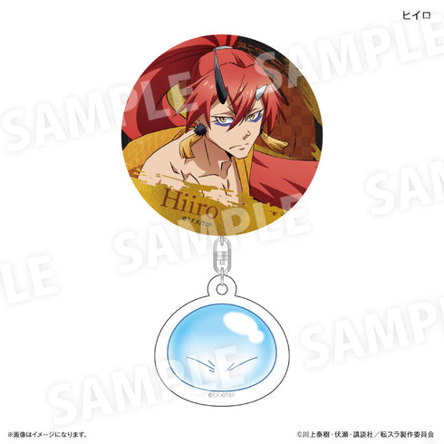 『転生したらスライムだった件』アクリルチャーム付き缶バッジ(和装) ヒイロ