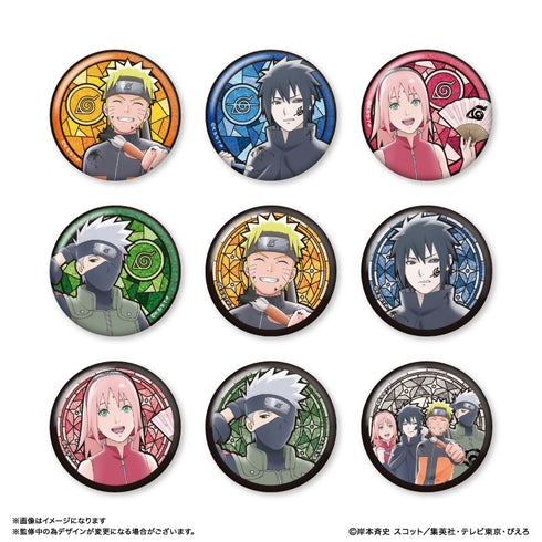 『NARUTO』NARUTO トレーディングステンドグラス風キラキラ缶バッジ 【全9種】(BOX)