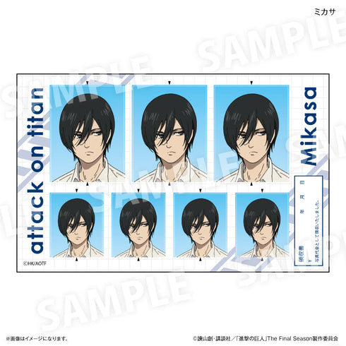 『進撃の巨人』進撃の巨人 証明写真風ステッカー ミカサ