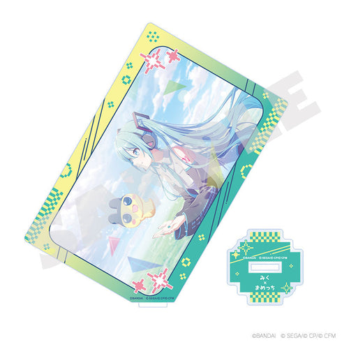 『プロジェクトセカイ カラフルステージ! feat. 初音ミク』プロジェクトセカイ カラフルステージ! feat. 初音ミク×たまごっち カード型アクリルスタンド 初音ミク×まめっち1