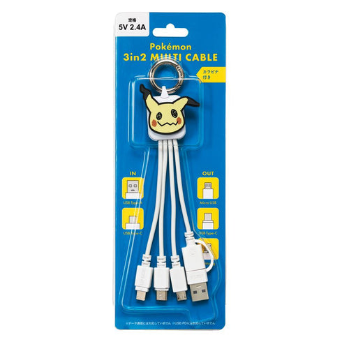 『ポケットモンスター』3in2 マルチ充電ケーブル ミミッキュ2
