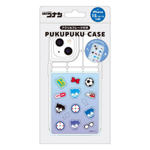 『名探偵コナン』ぷくぷくケース アクリルフレーク付き(iPhone15/14/13対応) 江戸川コナン