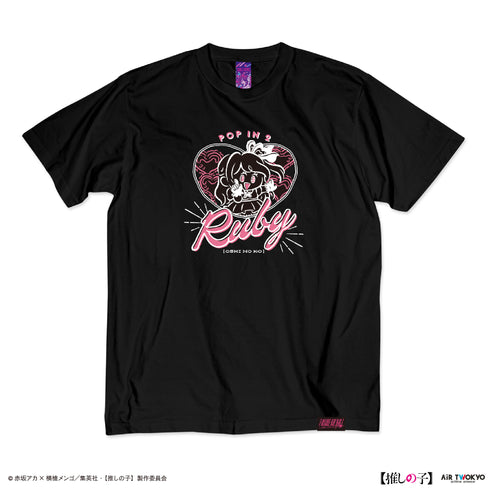 『【推しの子】』TVアニメ第2弾 モノトーンシーンイラストTシャツ 3(ルビー)ブラック