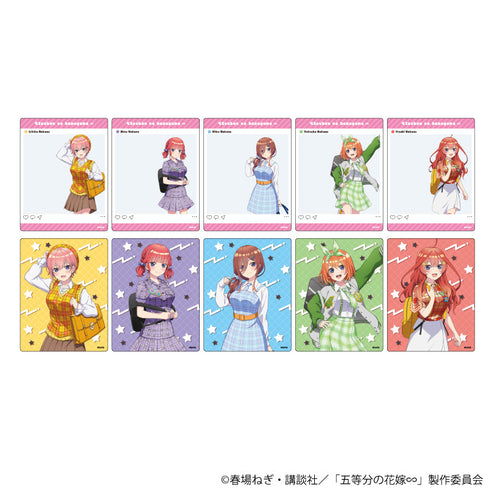 『五等分の花嫁∽』アクリルカード02/アメリカンポップver. ブラインド(全10種)(描き下ろしイラスト)