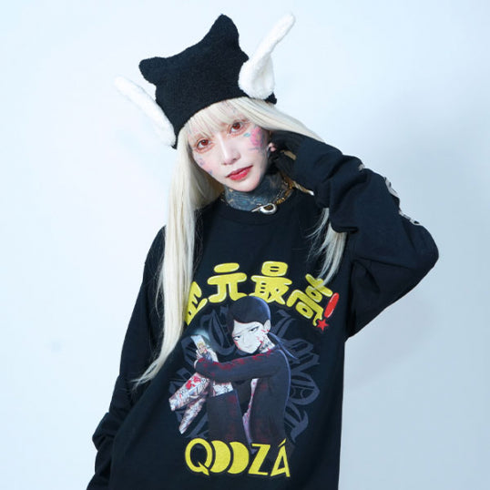 『地元最高!』QOOZA x 地元最高 / しづか L/S TEE