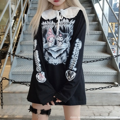『サンリオキャラクターズ』QOOZA × マイメロディ&クロミ / コラボ L/S TEE