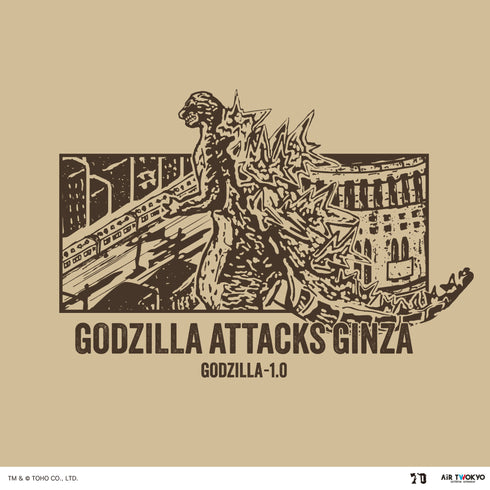 『ゴジラ70周年記念』『ゴジラ-1.0』シーンイラストTシャツ3(ゴジラ銀座襲来)