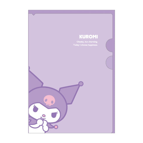 『サンリオ』ポケット付きクリアファイル シンプル/クロミ