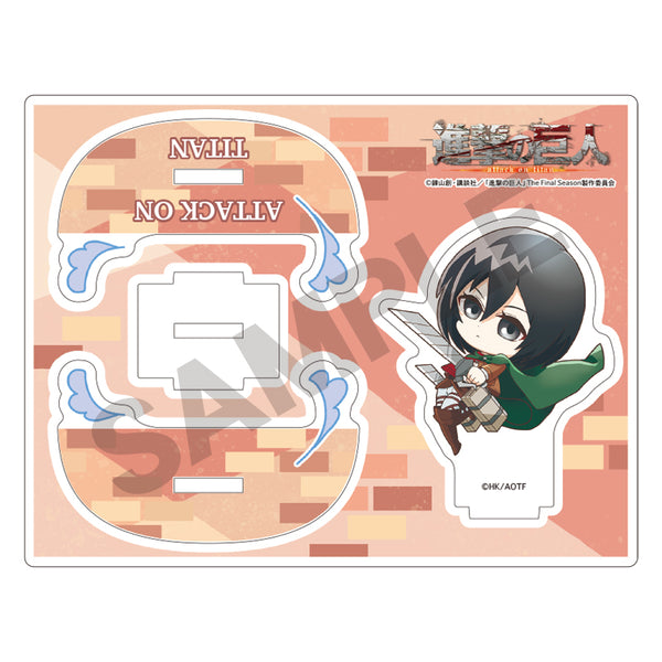 『進撃の巨人』スイングアクリルスタンド ミカサ・アッカーマン ぴょんキャラ