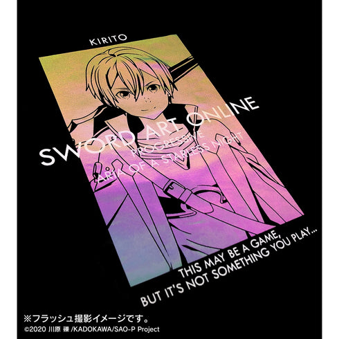 『劇場版 ソードアート・オンライン -プログレッシブ- 星なき夜のアリア』キリト オーロラフラッシュTシャツ(メンズ/レディース)