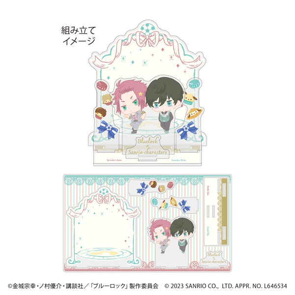 TVアニメ『ブルーロック』×サンリオキャラクターズ プレミアム アクリルジオラマプレート 04/糸師凛&糸師冴(ミニキャライラスト)