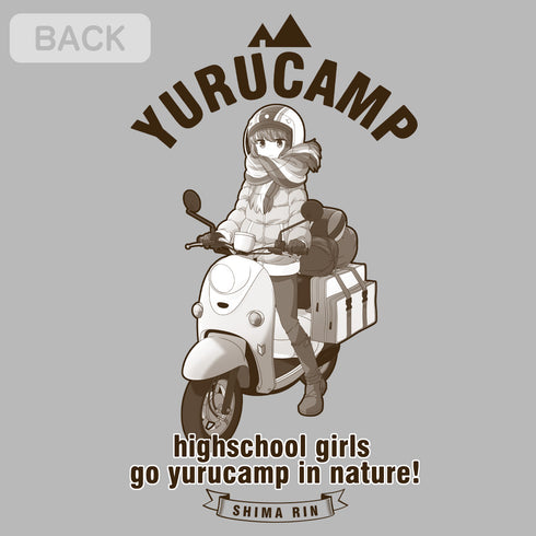 『ゆるキャン△』志摩リンとスクーター ジップパーカー MIX GRAY