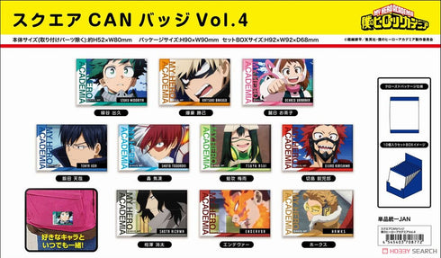 『僕のヒーローアカデミア』スクエアCANバッジ BOX