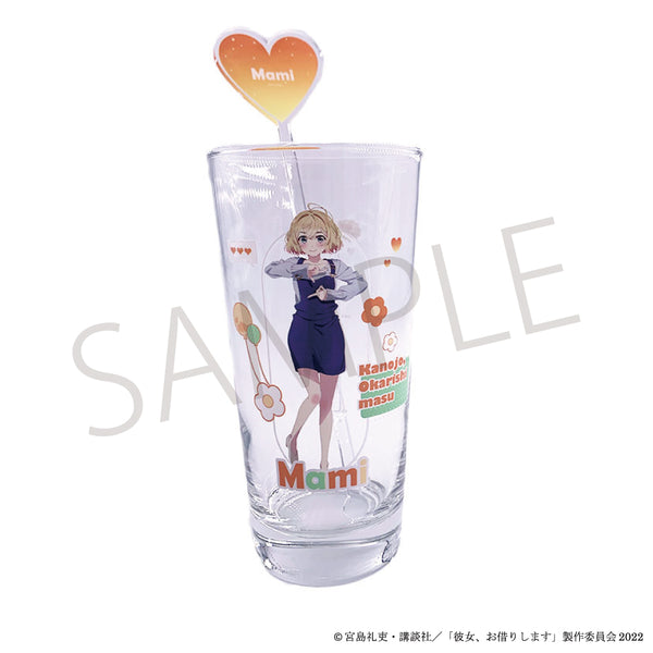『彼女、お借りします』ロンググラス(415ml)&アクリルマドラーセット02.七海麻美