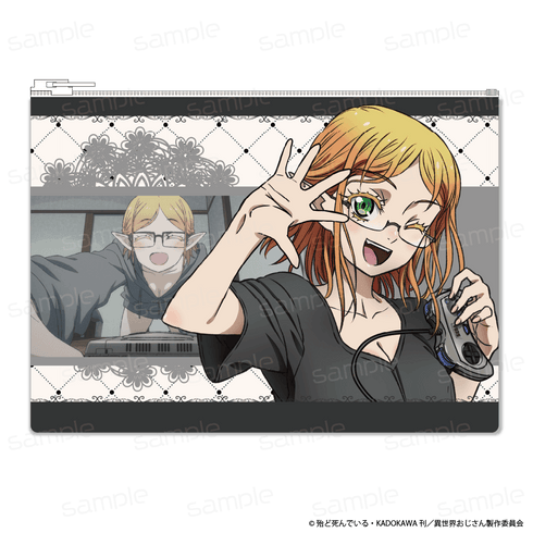 『異世界おじさん』合皮フラットポーチ【おじエル】