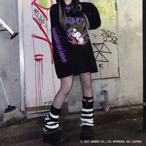 『サンリオキャラクターズ』QOOZA×Kuromi / クロミコラボ L/S TEE