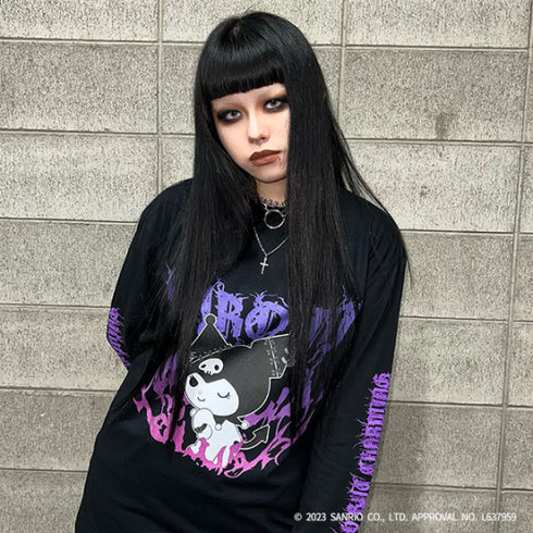 『サンリオキャラクターズ』QOOZA×Kuromi / クロミコラボ L/S TEE