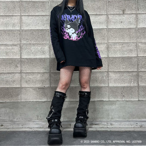 『サンリオキャラクターズ』QOOZA×Kuromi / クロミコラボ L/S TEE