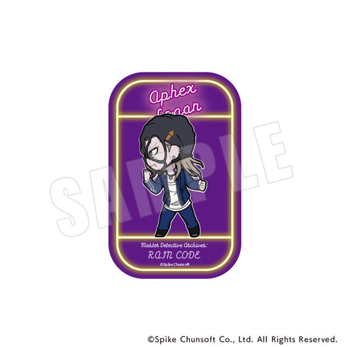 『超探偵事件簿 レインコード』きゃらまーち スクエアカンバッジ 09.エイフェックスローガン