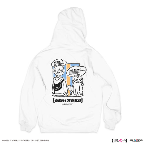 『【推しの子】』TVアニメ第2弾 モノトーンシーンイラストパーカー 2(アクア)ホワイト